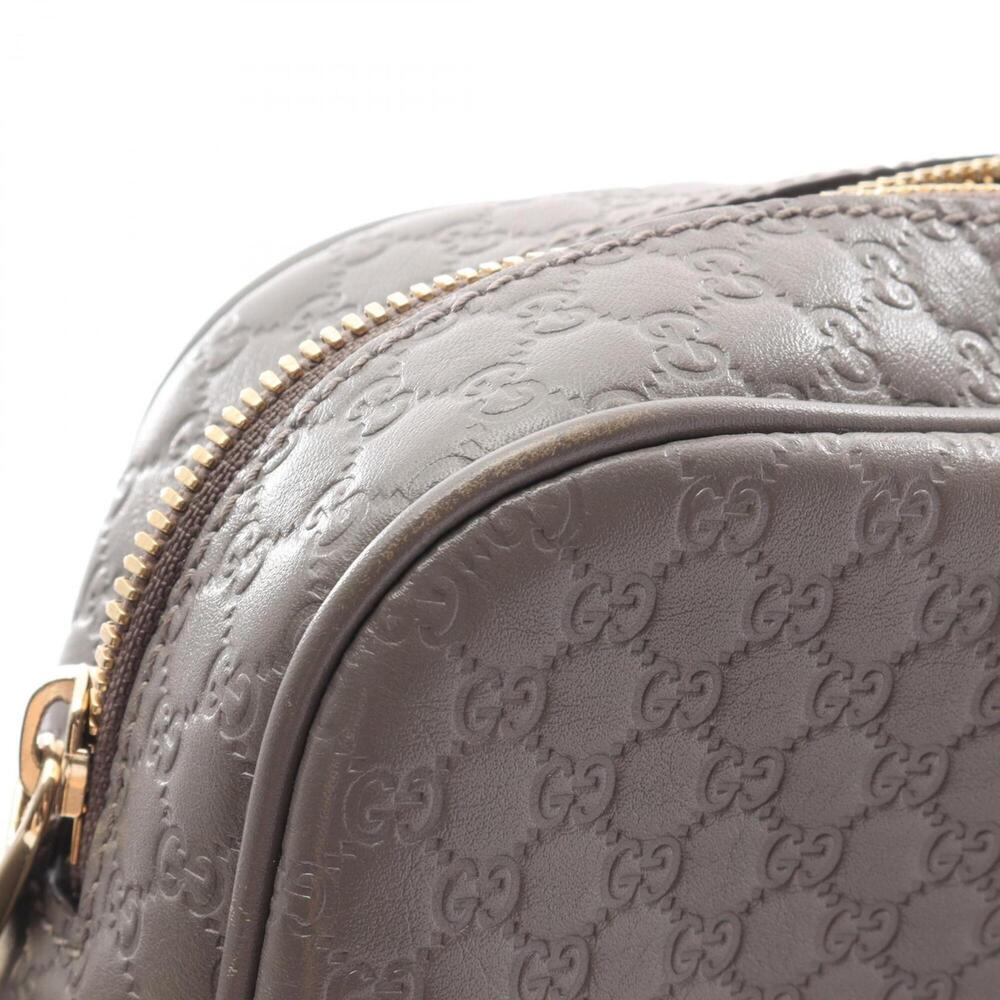 GUCCI Authentic Gray Leather Shoulder Bag - Picture 7 of 9
